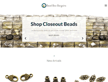 Tablet Screenshot of beadboxbargains.com